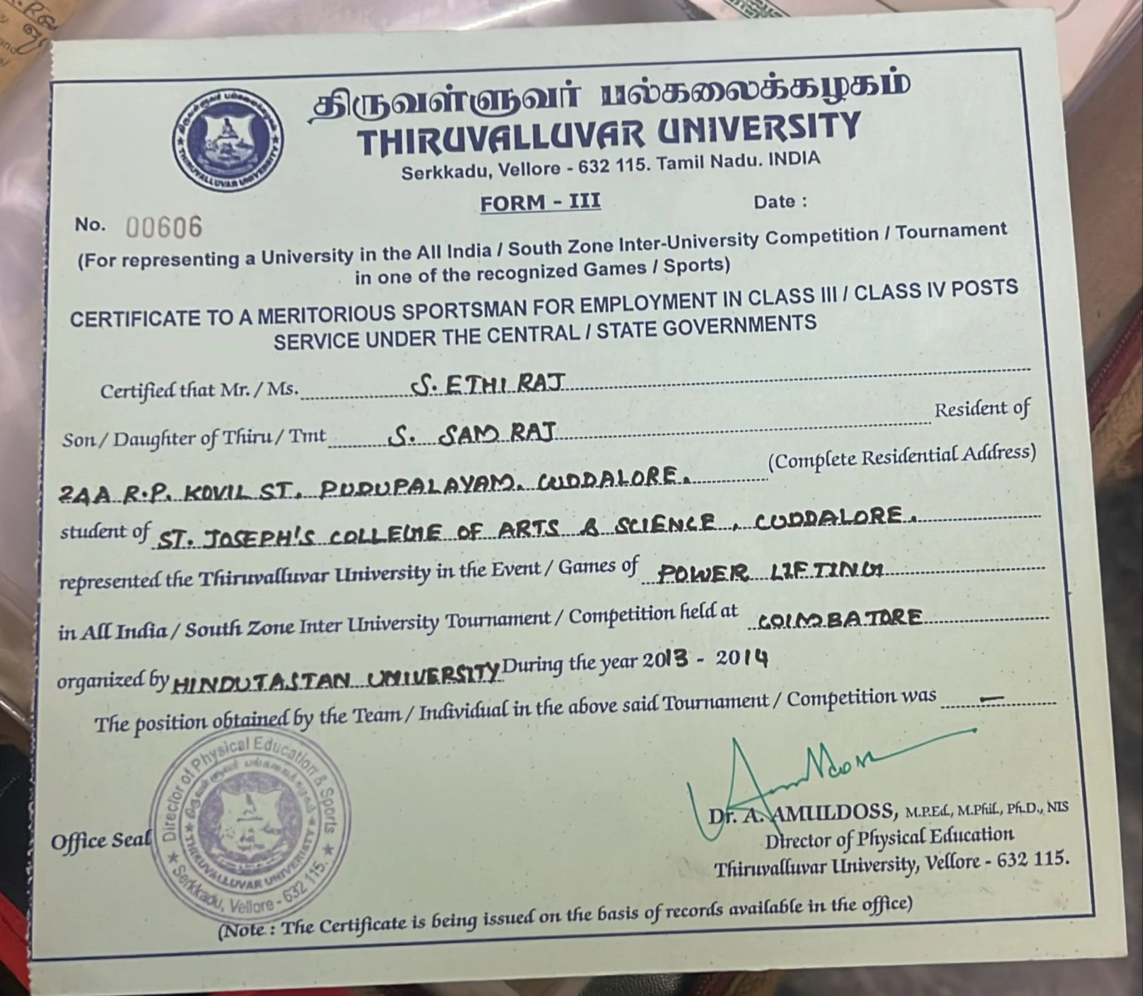 Certificate 9